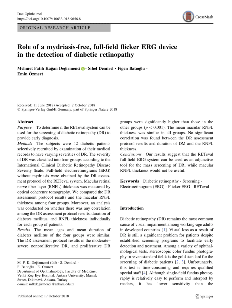 Role of a Mydriasis-Free